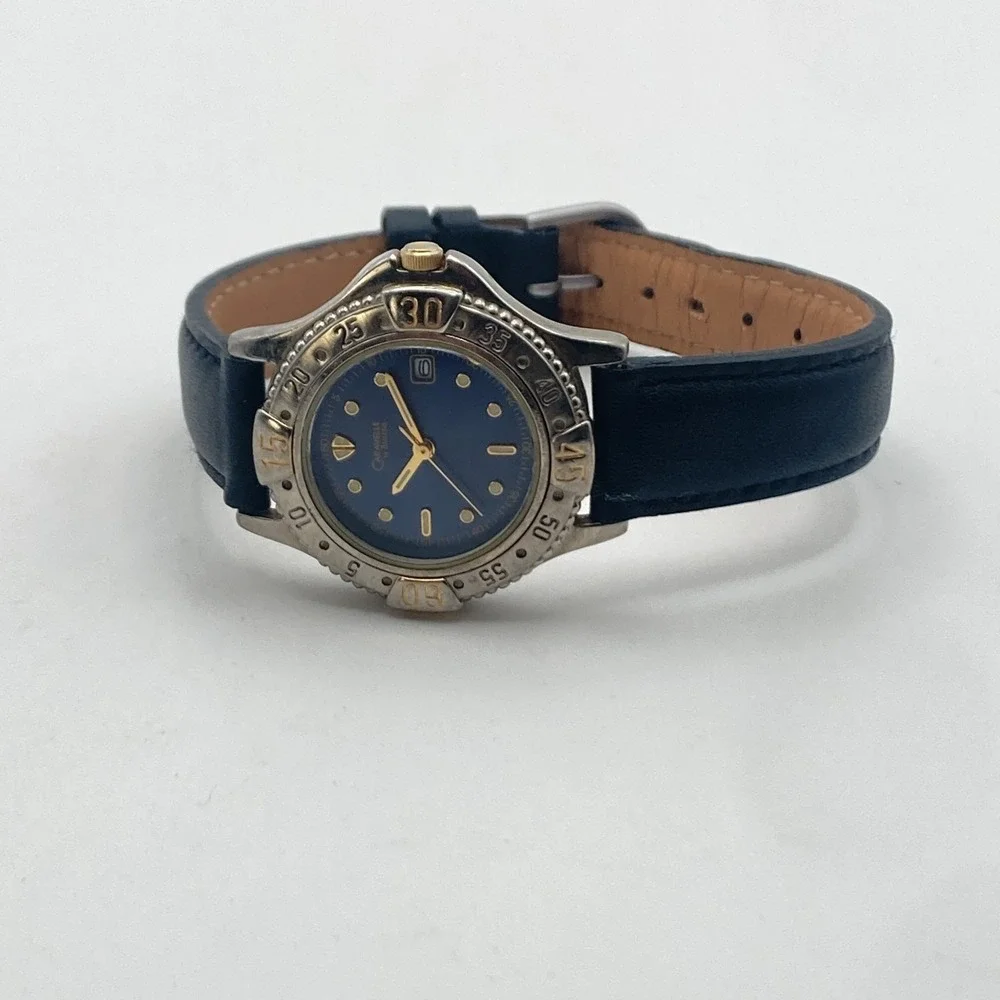 Caravelle by Bulova Women's Watch 29mm Silver Tone Blue Dial Date New Battery